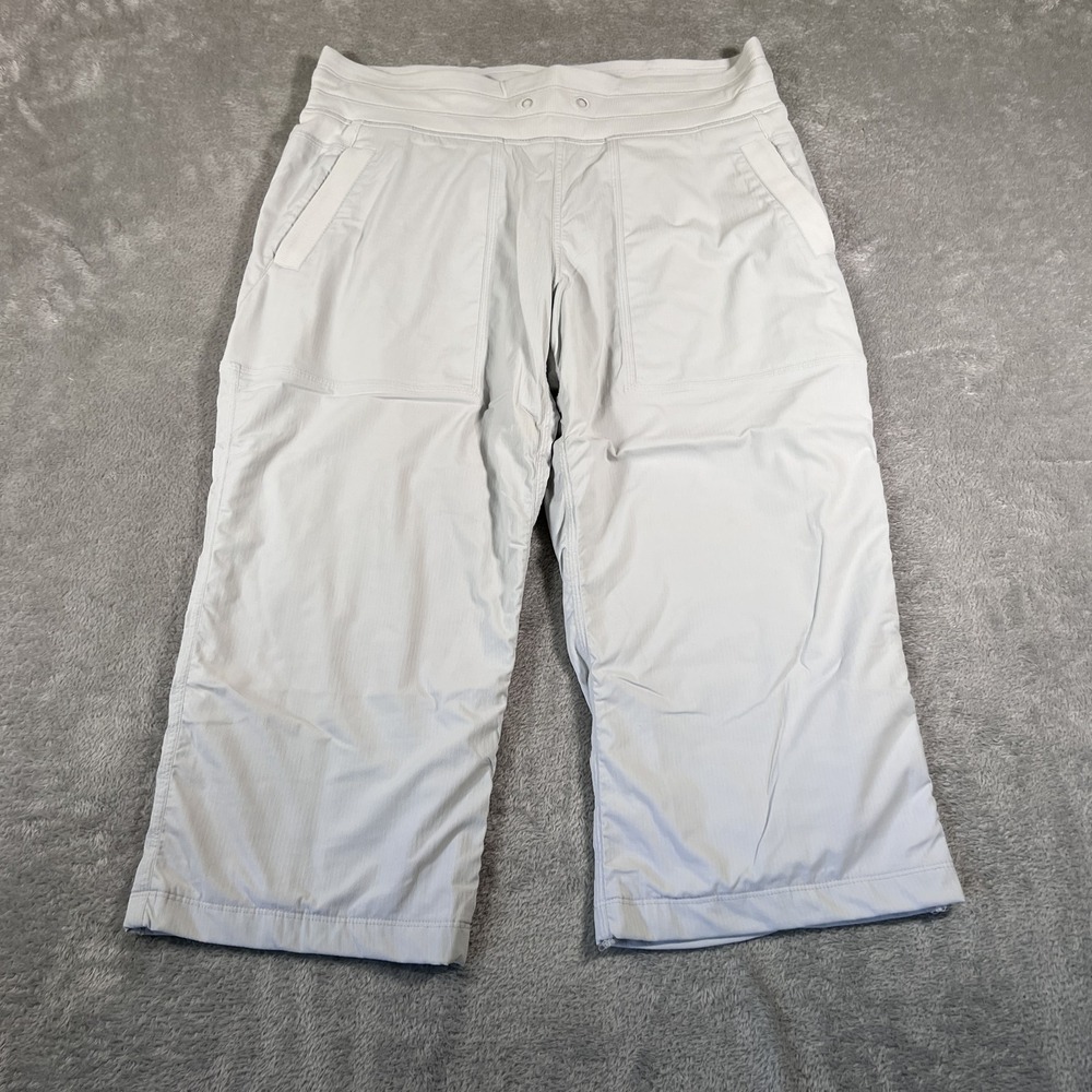 Lululemon Dance Studio Pants Womens Size 10 White Crop Wide Leg Mid Rise Lounge